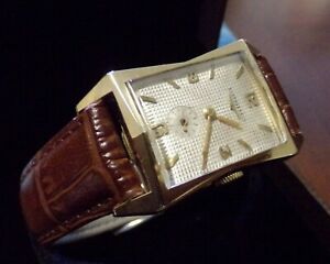 【送料無料】腕時計　ヴィンテージロンジンゴールドタンクウォッチスムーズスペアムーブメント50s era vintage longines gold filled tank watch runs smooth spare movement