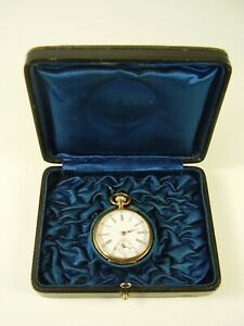 【送料無料】腕時計　アンティークゴールドantike 585 gold 14k taschenuhr im etui um 1900