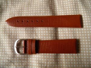 【送料無料】腕時計　ブレスレットファコンルザードマロンゴールドファブリケーションフランセーズ20 mm bracelet cuir veritable facon lezard marron gold fabrication francaise