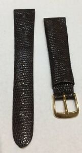 【送料無料】腕時計　ブランドブラウンテジュトカゲウォッチストラップbrand 19mm brown genuine teju lizard watch strap wae6161a