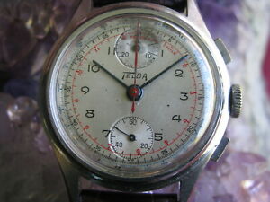 【送料無料】腕時計　ニコレットテルダヴィンテージステンレスクロノグラフヴィーナスnicolet telda vintage stainless steel chronograph wrist watch, venus 170