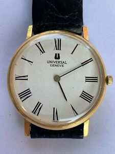 【送料無料】腕時計　ユニバーサルジュネーブソリッドイエローゴールドuniversal geneve 18k solid yellow gold wristwatch