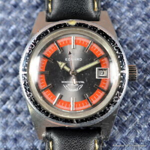 【送料無料】腕時計　スクアーエドゥアールミネラルクリスタルスキンダイバーsquale edouard mineral crystal 38mm 300m 1970s automatic eta 2772 skin diver