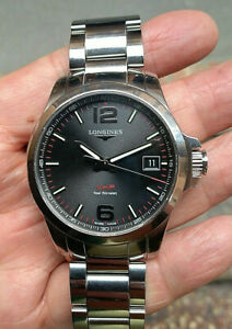 【送料無料】腕時計　ロンジンアルクアルソレフアッチャイオlongines conquest vhp al quarzo ref l37164 acciaio