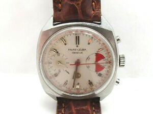 【送料無料】腕時計　ヴィンテージジュエルクロノグラフメンズバルジューサービスvintage favre leuba 17 jewel chronograph mens wrist watch valjoux 23 serviced