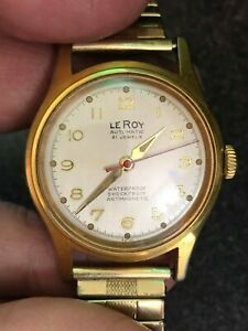 【貨物輸送無料】ウオッチ ルロイウォッチジュエルメッキヴィンテージエステートle roy watch 21 jewels automatic goldplated vintage preowned watchmaker estate