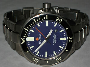 【送料無料】腕時計　テンペストコモドールチタンメートルメンズプロダイバーウォッチrare tempest commodore titanium 500 m automatic mens professional diver watch｜hokushin