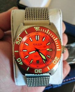 【送料無料】腕時計　ダイバーオレンジオレンジzixen trimix 1000 automatic diver orangeorange