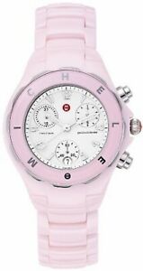 【送料無料】腕時計　ミケーレピンクセラミックステンレススチールクォーツウォッチmichele mww12a000004 womens 35mm pink ceramic amp; stainless steel quartz watch