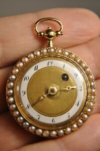 【送料無料】腕時計　モントレグーセットアンシエンヌマッシフアンティークエナメルゴールドウォッチmontre gousset ancienne or massif 18k emaille xviii antique enameled gold watch