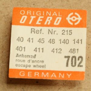 【送料無料】腕時計　アンカーホイールエスケープホイールotero 40 part 702, ankerrad, escape wheel 41, 45, 48, 140, 141, 401, 411 412 481