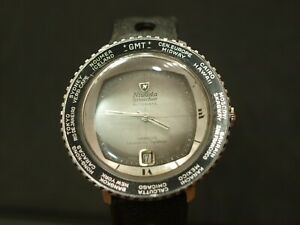 【送料無料】腕時計　ニヴァダグレンチェンレアレオナルドダヴィンチオロヌスnivada grenchen rare leonardo da vinci automatic gmt oranus ca 1970 oversize