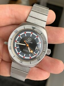 【送料無料】腕時計　ヴィンテージアメンダイバーウォッチスチールスクリューダウンスイスvintage aquadive automatic mens diver watch steel screwdown eta 2873 38mm swiss 120,990円