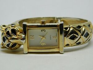 【送料無料】腕時計　パンサーシェイプゴールドトーンクォーツアナログレディースファッションウォッチpanther shape gold tone quartz analog ladies fashion watch sz 6 12
