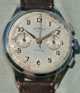 【送料無料】腕時計　クロノグラフコンタトーリアストロラックスカッサクロマタモビメントヴァルジューrarissimo chronograph 2 contatori astrolux cassa cromata movimento valjoux 92｜hokushin