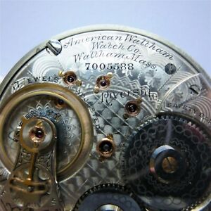 【送料無料】腕時計　レアファーストランウォルサムリバーサイドジュエルモデルrare first run waltham riverside 17 jewels 18s model 1892