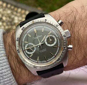 【送料無料】腕時計　オロロギウォッチヴァージンクロノバルジューヴィンテージアンニサブダイバーフィートorologio watch jungfrau chrono valjoux7733 vintage anni 70 sub diver 600 feet