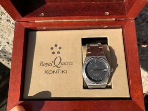 【貨物輸送無料】ウオッチ ビンテージエテルナコンティキロイヤルクォーツvintage eterna kontiki royal quartz インチ its wooden box 35,5粍