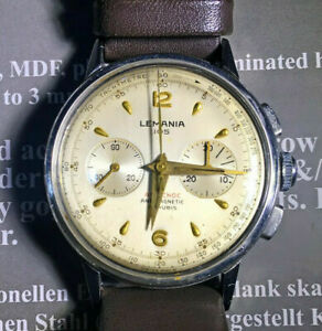 【送料無料】腕時計　メンズヴィンテージレマニアビッグクロノグラフ1960s mens vintage lemania 105 big 35mm chronograph watch in good condition｜hokushin