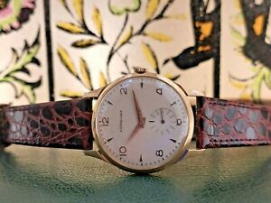 【送料無料】腕時計　ロンジンヴィンテージオロピンクマニュアルlongines vintage watch cal 1268z oro rosa 18kt carica manuale oversize