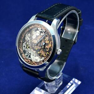 【送料無料】腕時計　スケルトンレギュレータアルピナヴィンテージムーブメントskeleton wrist watch regulator alpina vintage movement 134,490円