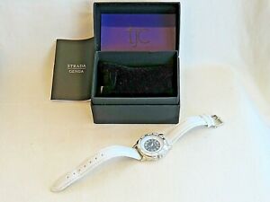 【送料無料】腕時計　ストラーダジェノヴァファッションウォッチホワイトシルバーボックスバッテリーtjc strada genoa fashion watch white amp; silver amp; boxed battery