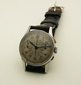 【送料無料】腕時計　ヴィンテージステンレスウィットナウアークロノグラフムーブメントジュエルvintage 32mm 1940s stainless steel wittnauer chronograph 13w movement 17 jewel