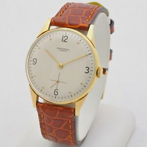 【送料無料】腕時計　ユニバーサルジュネーブゴールドマニュアルサービスuniversal geneve 60s 18 kt gold 34 mm manual winding serviced