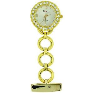 【送料無料】腕時計　ボクスグラマーゴールドトーンラウンドオープンリンクプロフォブウォッチboxx glamour goldtone round open link professional fob watch boxx10