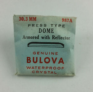 【送料無料】腕時計　ヴィンテージブロバプレスタイプドームウォッチクリスタルパートvintage bulova press type dome watch crystal w reflector 303mm part 987a
