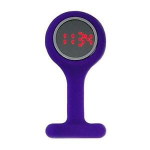 【送料無料】腕時計　デジタルパープルゴムフォブウォッチboxx led digital purple rubber infection control nurses fob watch