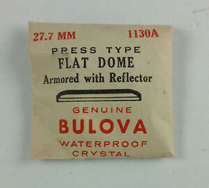 【送料無料】腕時計 ヴィンテージブロバプレスタイプフラットドームウォッチクリスタルパートvintage bulova press type flat dome watch crystal 277mm part 1130a