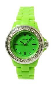 【送料無料】腕時計　ヘンリーグラマーレディースブリングライムスポーツストラップウォッチhenley glamour ladies bling lime sports strap watch