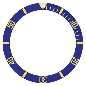 【送料無料】腕時計　ベゼルゴールドフォントreplacement bezel insert blue with gold font for watch 3760mm x 3070mm