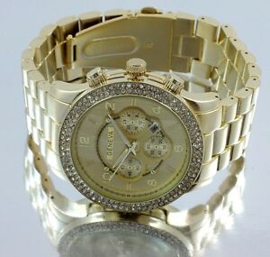 【送料無料】腕時計　ジュネーブラグジュアリークリスタルクォーツラインストーンgeneva women men luxury crystal quartz rhinestone wrist watch