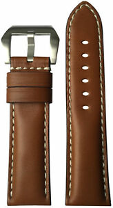 【送料無料】腕時計　パナライパナタイムメドブラウンレザーウォッチストラップ22mm xl rios1931 for panatime med brown leather watch strap for panerai 22x22｜hokushin