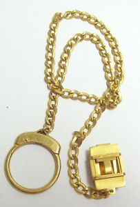 【送料無料】腕時計　ヴィンテージゴールドトーンスワンクイニシャルベルトチェーンフォブvintage goldtone swank initial t belt chain fob