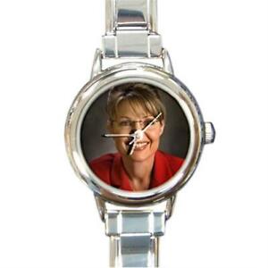 【送料無料】腕時計　アラスカサラペイリンレディースラウンドイタリアチャームウォッチalaska governor sarah palin gop republican ladies round italian charm watch 13,666円