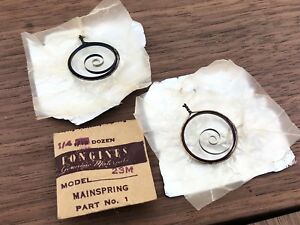 【送料無料】腕時計　ロンジンメインスプリングロットlongines 23 m mainspring lot of 2 nos w85