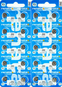 【送料無料】腕時計　レナータスイス20 pc renata 392 watch batteries swiss sr41w 0 mercury replace lr41