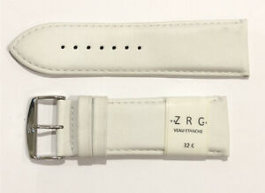 【貨物輸送無料】ウォッチ ブレスレットストラップモントルヴォーブランラージールc53  bracelet  strap montre zrc cuir veau blanc 28 粍 largeur  neuf 32? 男女兼用腕時計-腕時計