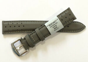 【送料無料】腕時計　ブレスレットストラップモントルロシェクワールヴァシェットグリデラージュール?c88 bracelet strap montre rochet cuir vachette gris 18 mm de largeur neuf 39?
