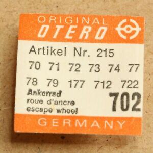 【送料無料】腕時計　アンカーホイールエスケープホイールotero 70 part 702, ankerrad, escape wheel 71, 72, 73, 74, 77, 78, 79 177 712 722