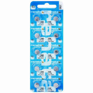 【送料無料】腕時計　レナータピラバタリアオロロギフリー10 x renata 396 pila batteria orologio mercury free silver oxide sr726sw 155v