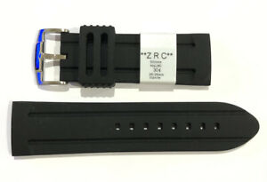 【送料無料】腕時計　ブレスレットストラップモントルシリコーンノワール??c14 neuf bracelet strap montre zrc silicone noir 28 mm largeur neuf 30?