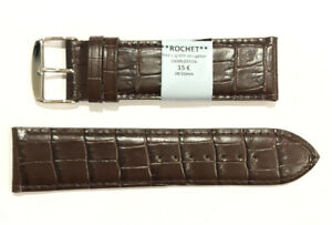【貨物輸送無料】ウォッチ ブレスレットストラップモントルロシェクワールヴォーマロンラージュールc22  bracelet  strap montre rochet cuir veau marron 24 粍 largeur  neuf 35? 男女兼用腕時計-腕時計