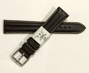 【貨物輸送無料】ウォッチ ブレスレットストラップモントルマロン?c48 neuf bracelet  strap montre zrc cuir veau marron 18 粍 largeur neuf 35? 男女兼用腕時計-腕時計