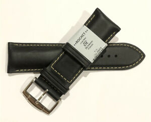 【送料無料】腕時計　ブレスレットストラップモントルロシェクワールデヴォーノワールド?c84 bracelet strap montre rochet cuir de veau noir de 26 mm largeur neuf 37?
