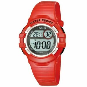 【貨物輸送無料】ウオッチ ローラスチルドレンズデジタルクロノグラフウォッチパテントストラップlorus childrens digital chronograph watch with red patent strap r2399hx9