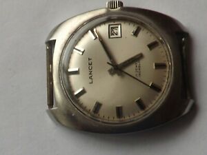 【送料無料】腕時計 ヴィンテージステンレスケースマニュアルランセットa vintage gents stainless steel cased manual wind lancet watch|hokushin